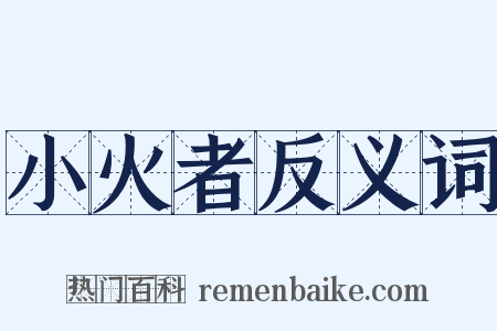小火者反义词是什么意思的图片